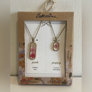 Bellissima Pink Floral Gold-Dipped Necklace